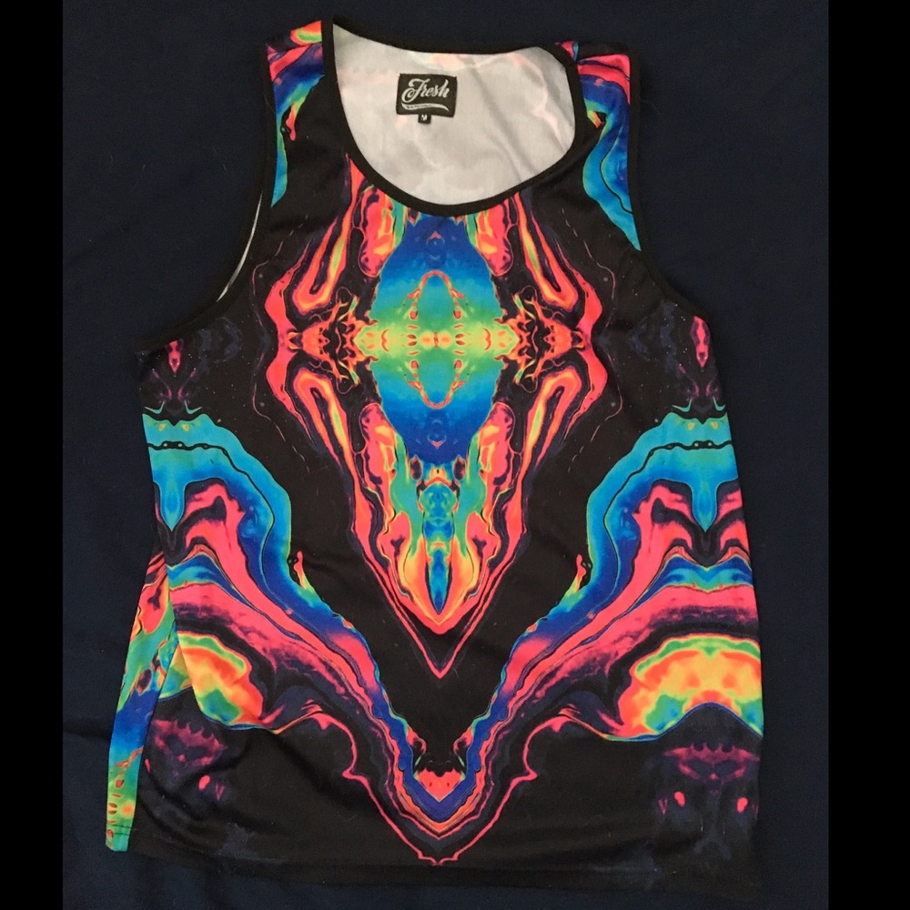 Men’s/Unisex funky psychedelic tank top